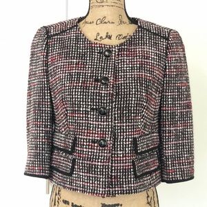 NWT. Ann Taylor tweed cropped jacket blazer.